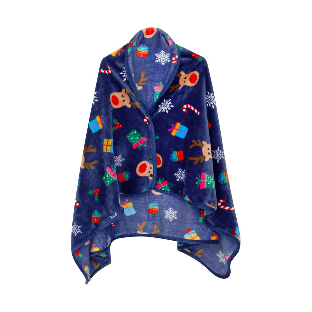 ผ้าห่มคลุมไหล่ HOME LIVING STYLE REINDEER 60X35 นิ้ว สี NAVY