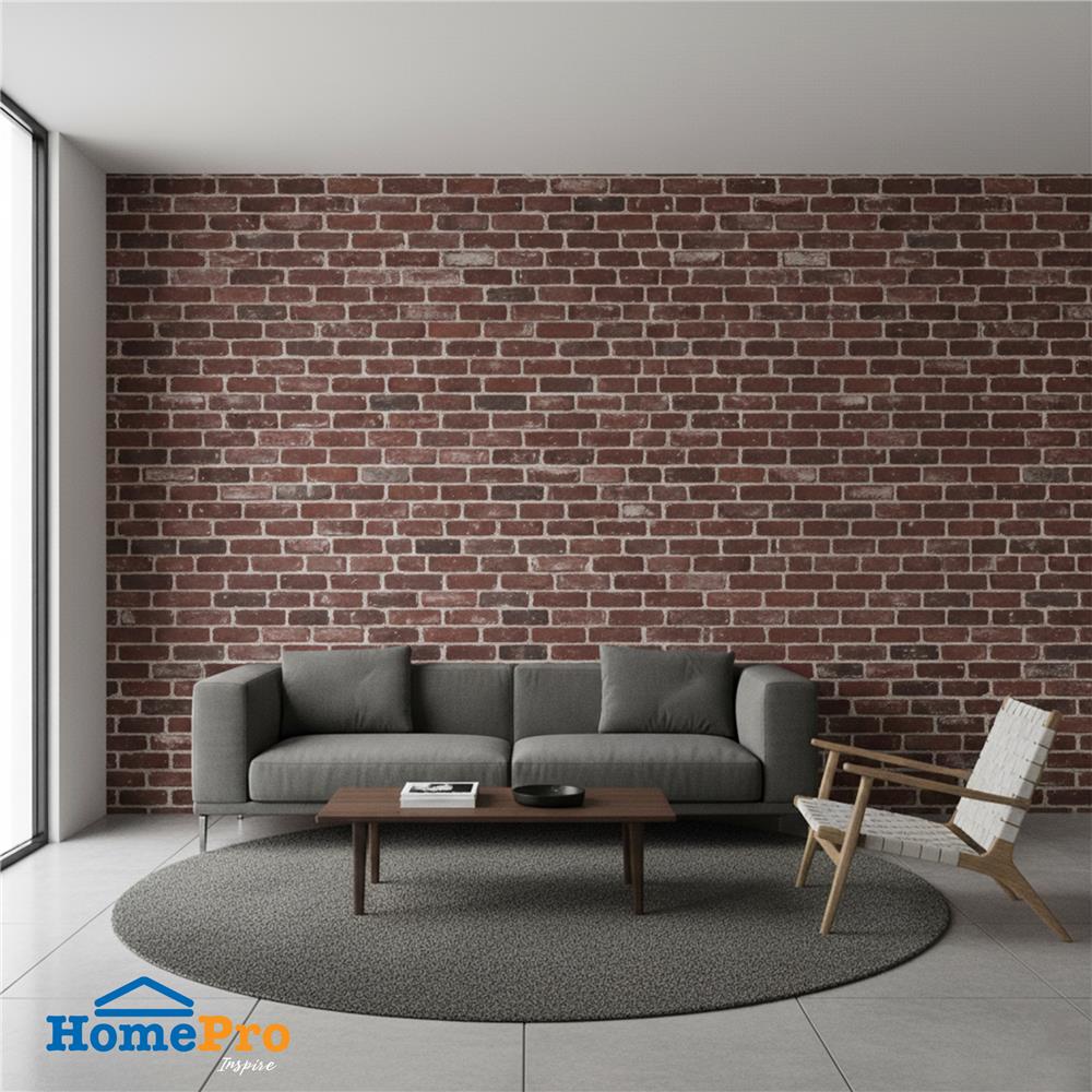 วอลล์สติกเกอร์ HOME LIVING STYLE BRICK 0.90X3 ม. สีน้ำตาล