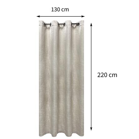 ผ้าม่าน EYELET HOME LIVING STYLE ALLIC UV 130X220 ซม. สีครีม_5