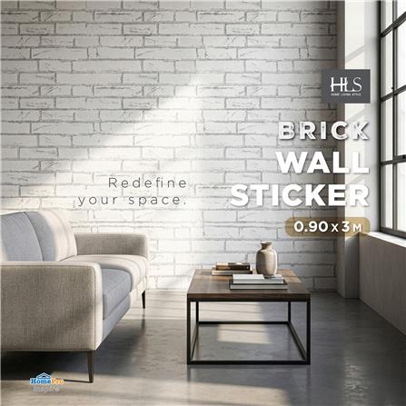 วอลล์สติกเกอร์ HOME LIVING STYLE BRICK 0.90X3 ม. สีขาว_3
