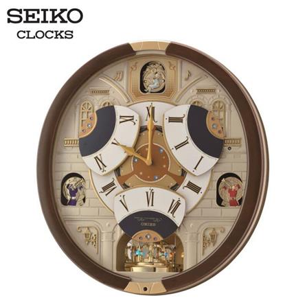 นาฬิกาแขวน SEIKO CLOCKS MELODY QXM371B 18X16.5 นิ้ว สีน้ำตาล_3
