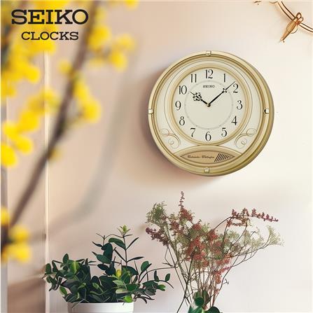 นาฬิกาแขวน SEIKO CLOCKS QXD213G 14.6 นิ้ว สีทอง_1