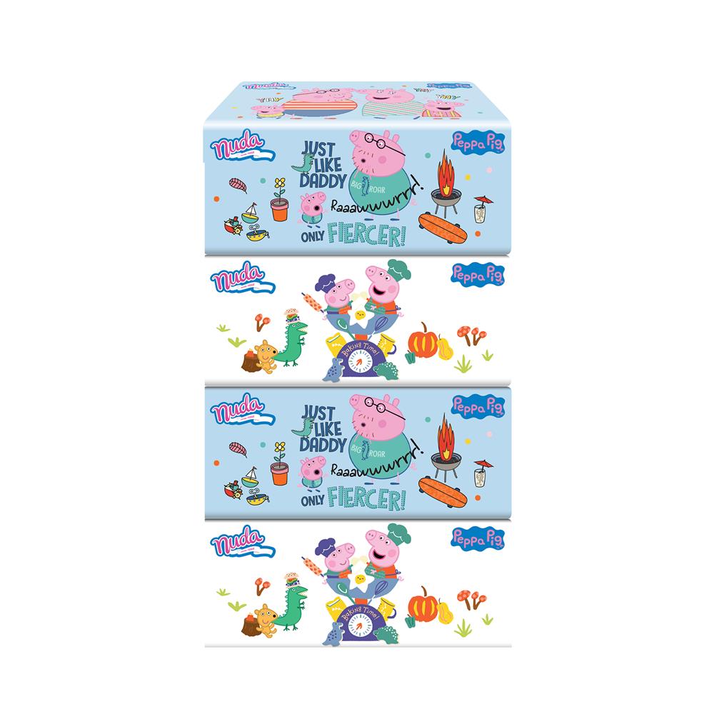 กระดาษเช็ดหน้า NUDA PEPPA PIG แพ็ก 4 ชิ้น