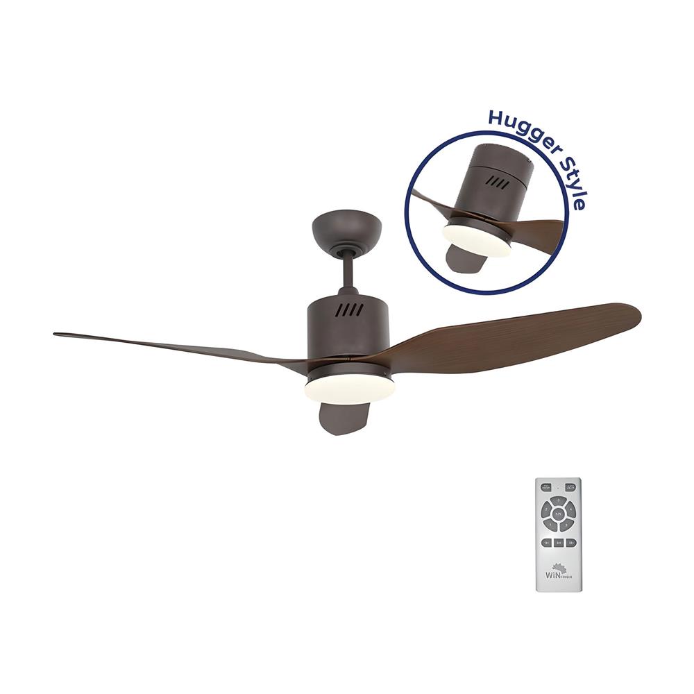 พัดลมโคมไฟ LED WINFAVOUR WFDC52/DC33(ORB) 46 นิ้ว 18 วัตต์ DAYLIGHT/COOL WHITE/WARM WHITE สีน้ำตาล