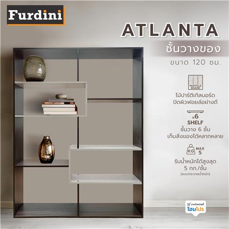 ชั้นวางของโล่ง 6 ชั้น FURDINI ATLANTA 120 ซม. สีอคาเซีย/เทา_3