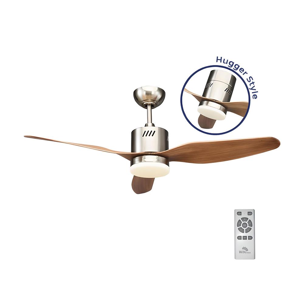 พัดลมโคมไฟ LED WINFAVOUR WFDC52/DC34(BN) 46 นิ้ว 18 วัตต์ DAYLIGHT/COOL WHITE/WARM WHITE สีน้ำตาล/เงิน