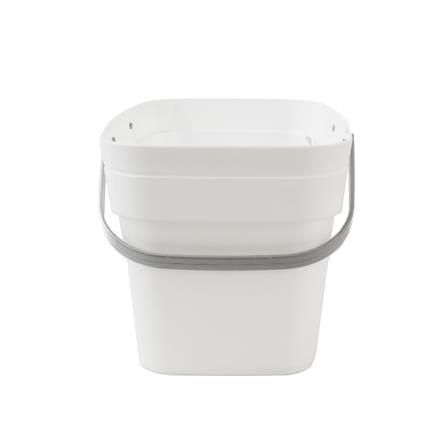 ตะกร้าพลาสติกเหลี่ยม มีหูหิ้ว KECH DAISY สีขาว_2