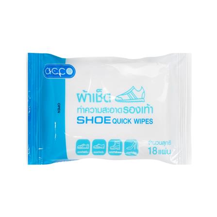 ผ้าเช็ดทำความสะอาดรองเท้า ACCO 18 แผ่น (แพ็ก 3+1 ซอง)_2