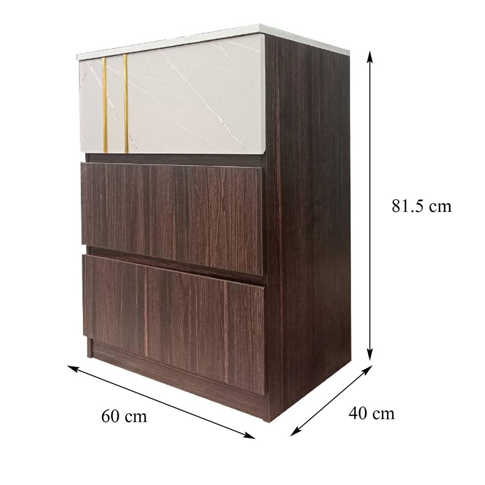 ตู้ลิ้นชัก 3 ลิ้นชัก FURDINI ATLANTA 60 ซม. สีอคาเซีย/เทา