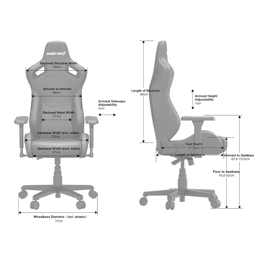 เก้าอี้เกมมิ่ง ANDA SEAT KAISER FRONTIER SIZE M สีแดง