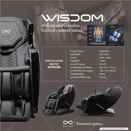 เก้าอี้นวดไฟฟ้า RESTER WISDOM สีน้ำตาล_6