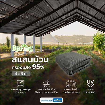 สแลนกรองแสง 95 เปอร์เซ็นต์ SPRING 4x6 ม. สี GRAPHITE_3