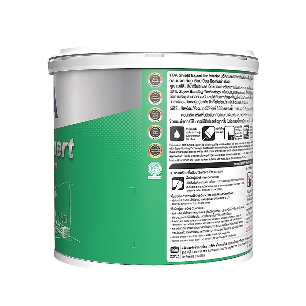 สีน้ำทาภายใน ชนิดด้าน TOA SHIELD EXPERT BASE D 1 แกลลอน