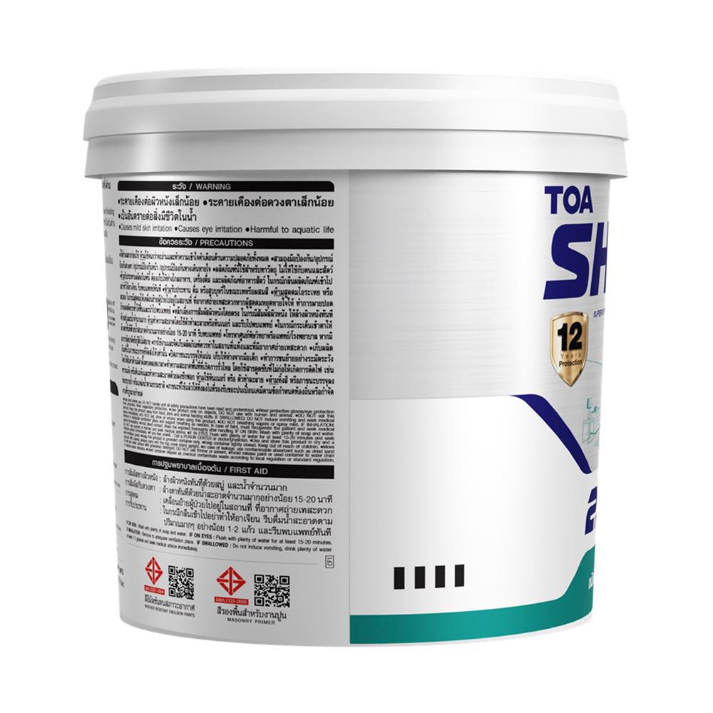 สีน้ำทาภายใน ชนิดกึ่งด้าน TOA SHIELD EXPERT SUPERIOR PREMIUM 2 IN 1 BASE C สีขาว 9 ลิตร