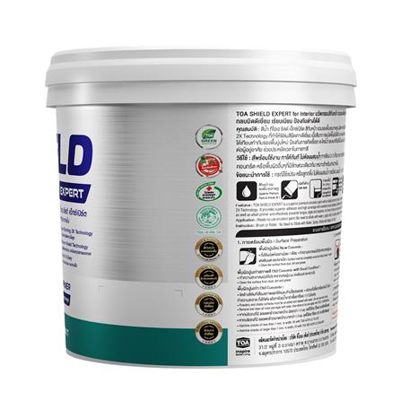 สีน้ำทาภายใน ชนิดกึ่งด้าน TOA SHIELD EXPERT SUPERIOR PREMIUM 2 IN 1 BASE C สีขาว 9 ลิตร_3