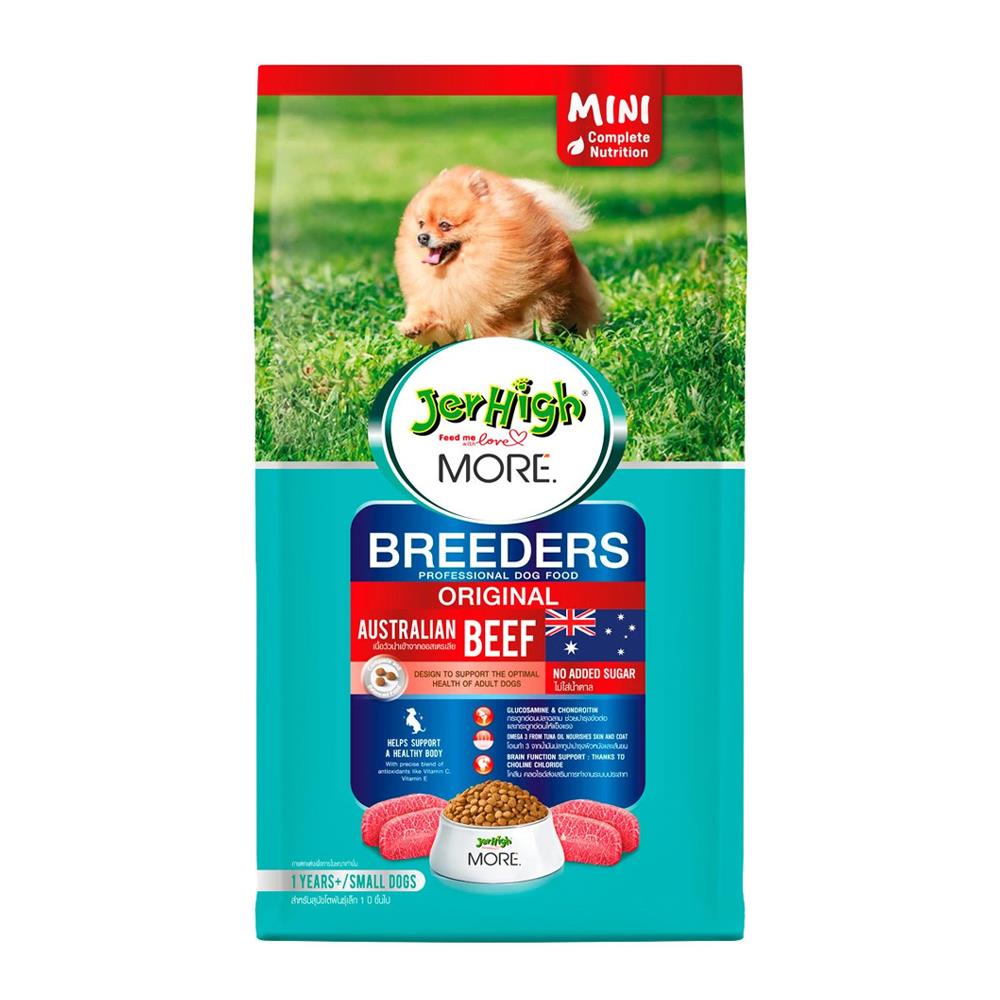 อาหารสุนัข JERHIGH MORE BREED MINI BEEF 400 ก.