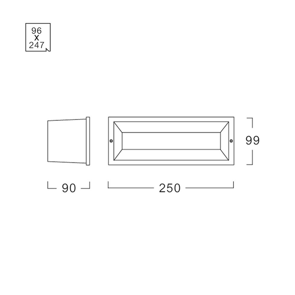 ไฟผนังภายนอก LED L&E 65-A0177 14 วัตต์ WARM WHITE สีดำ