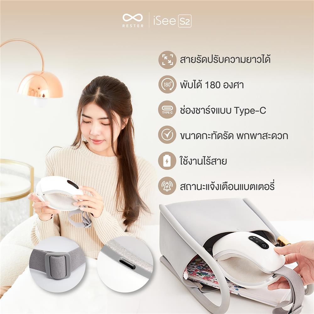 เครื่องนวดตา RESTER ISEE S2 สีขาว