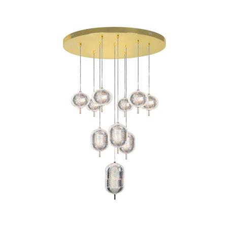 ไฟช่อ L&E 01-30106 สีทอง/ใส 10 หัว_0