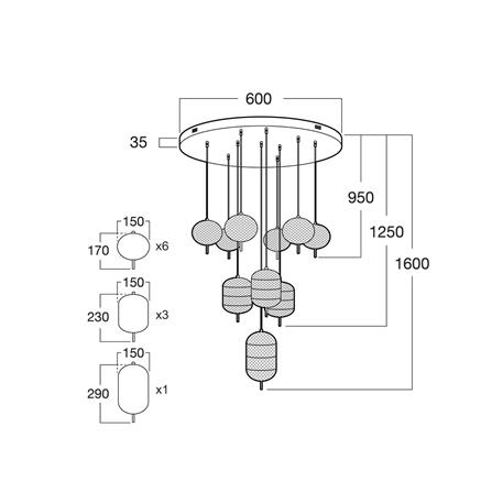 ไฟช่อ L&E 01-30106 สีทอง/ใส 10 หัว_4