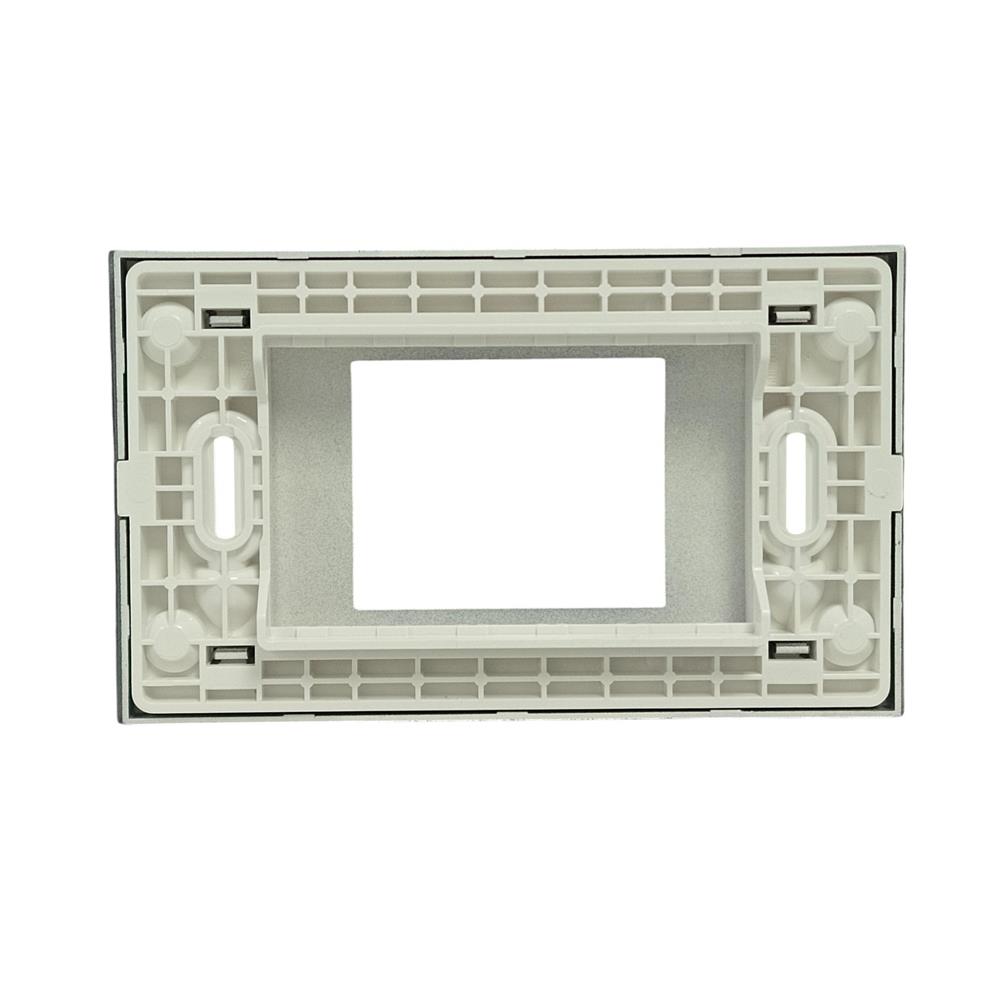 หน้ากาก 2 ช่องกลาง BTICINO BAMBOO SAE2222TGR สีดำ