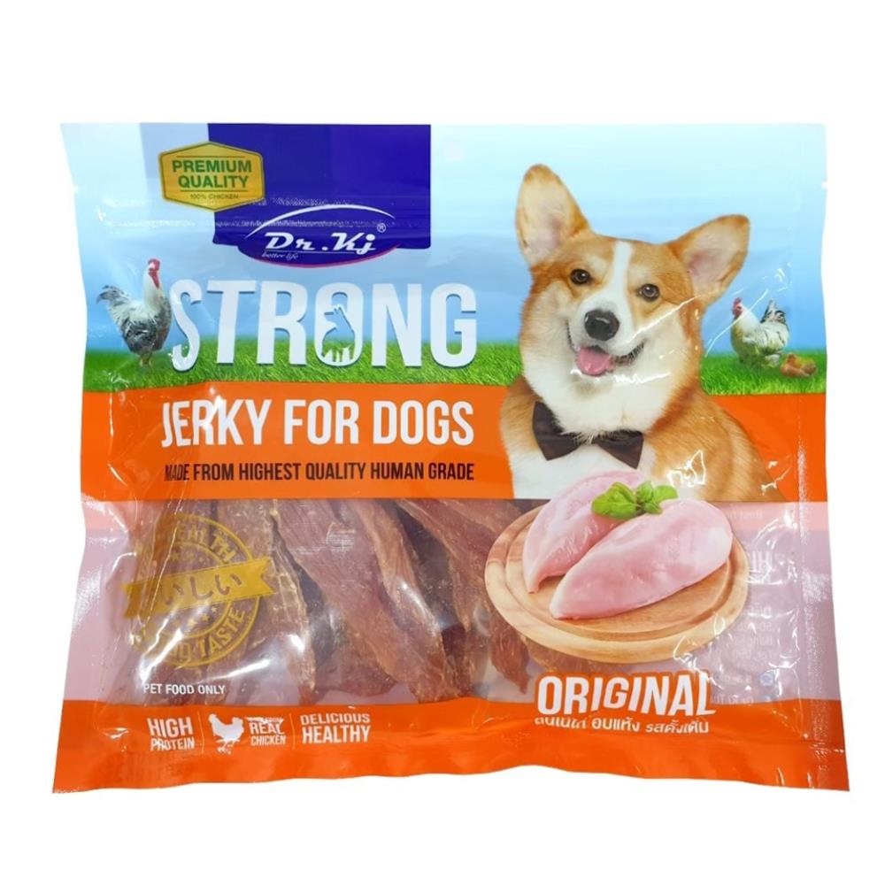 ขนมสุนัข DR.KJ CHICKEN FILLET SLICE ORIGINAL 250 ก.