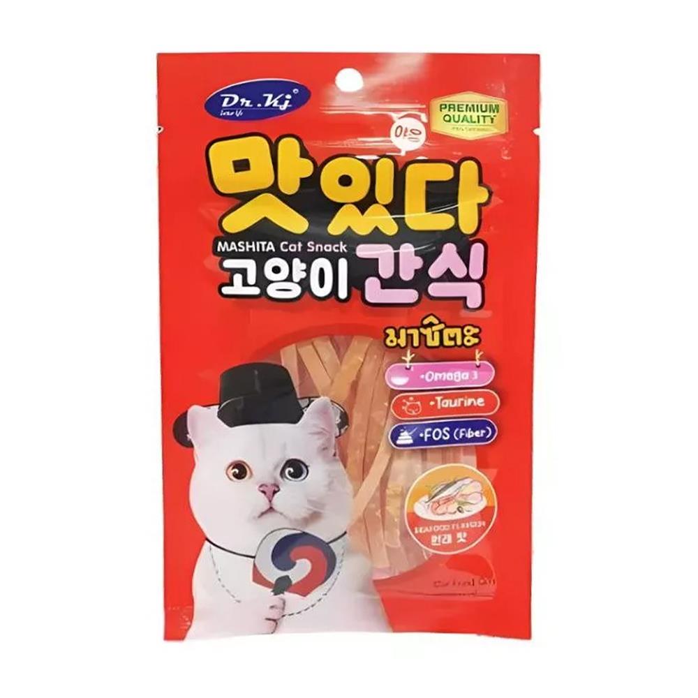 ขนมแมว DR.KJ MASHITA CAT SNACK SEA FOOD 35 ก.