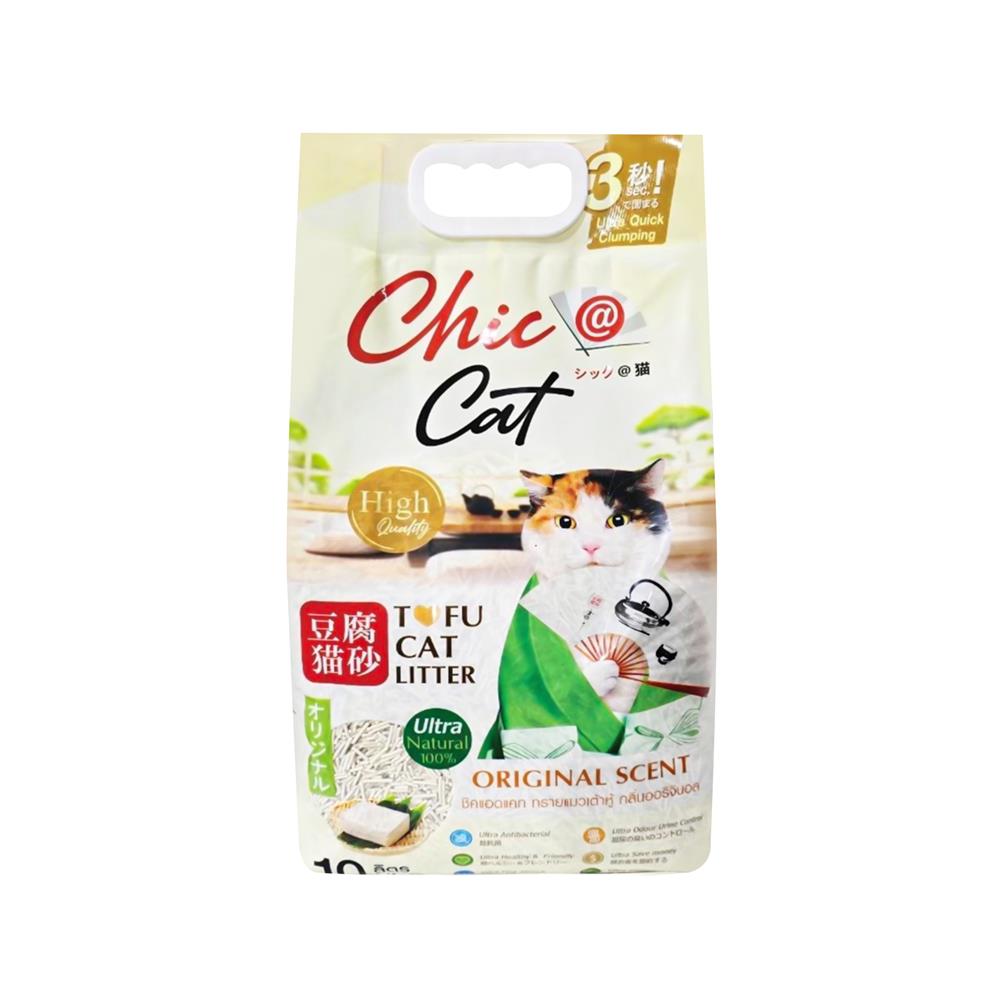 ทรายแมวเต้าหู้ CHIC ADD CAT ORIGINAL 10 ลิตร