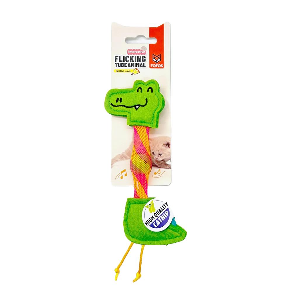 ของเล่นแมว แคทนิป FOFOS CATNIP FLICK TUBE CROCODILE