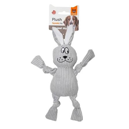 ของเล่นสุนัข FOFOS PLUSH SQUEAKY RABBIT สีเทา_0