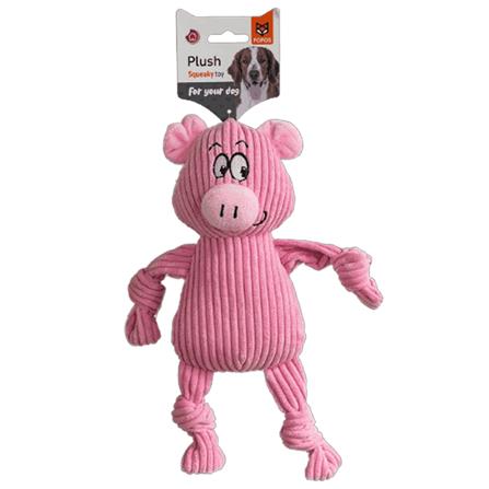 ของเล่นสุนัข FOFOS PLUSH SQUEAKY PIG สีชมพู_0