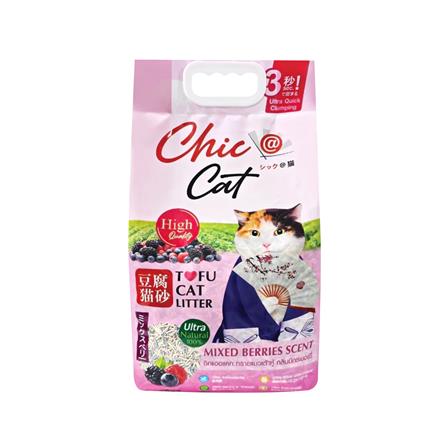 ทรายแมวเต้าหู้ CHIC ADD CAT MIX BERRY 22 ลิตร_0