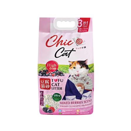 ทรายแมวเต้าหู้ CHIC ADD CAT MIX BERRY 10 ลิตร_0