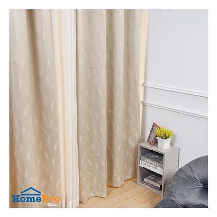 ผ้าม่าน EYELET HOME LIVING STYLE ZORA UV 140X220 ซม. สีครีม_3