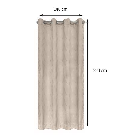 ผ้าม่าน EYELET HOME LIVING STYLE ZORA UV 140X220 ซม. สีครีม_6