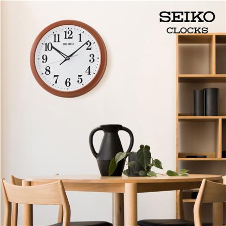 นาฬิกาแขวน SEIKO CLOCKS QHA012B 11.02 นิ้ว สีน้ำตาล_3