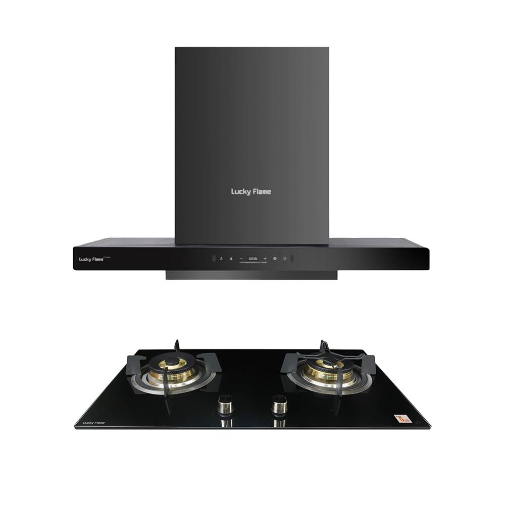 เตาฝัง+เครื่องดูดควัน LUCKY FLAME LGS972+RG911T(NB)