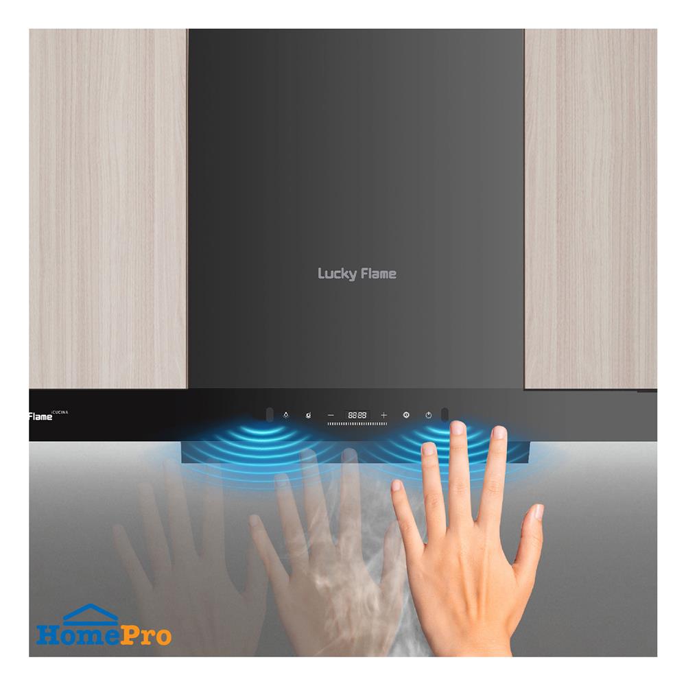 เตาฝัง+เครื่องดูดควัน LUCKY FLAME LGS972+RG911T(NB)