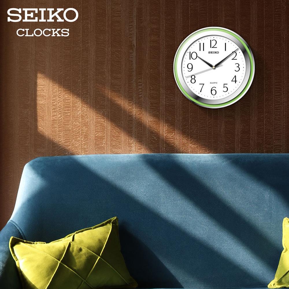 นาฬิกาแขวน SEIKO CLOCKS PBA261M 11.61 นิ้ว สีเขียว