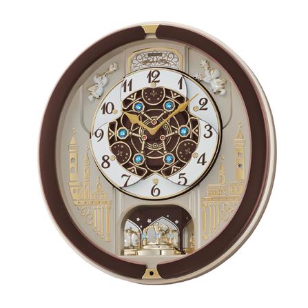 นาฬิกาแขวน SEIKO CLOCKS MELODY QXM291B 17.4X15.9 นิ้ว สีน้ำตาล_0