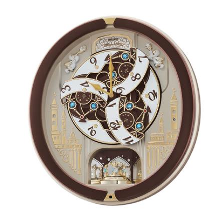 นาฬิกาแขวน SEIKO CLOCKS MELODY QXM291B 17.4X15.9 นิ้ว สีน้ำตาล_2
