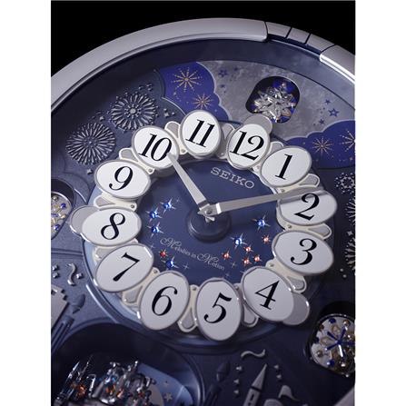 นาฬิกาแขวน SEIKO CLOCKS MELODY QXM379S 17.4X15.9 นิ้ว สีเทา_4