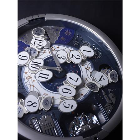 นาฬิกาแขวน SEIKO CLOCKS MELODY QXM379S 17.4X15.9 นิ้ว สีเทา_5