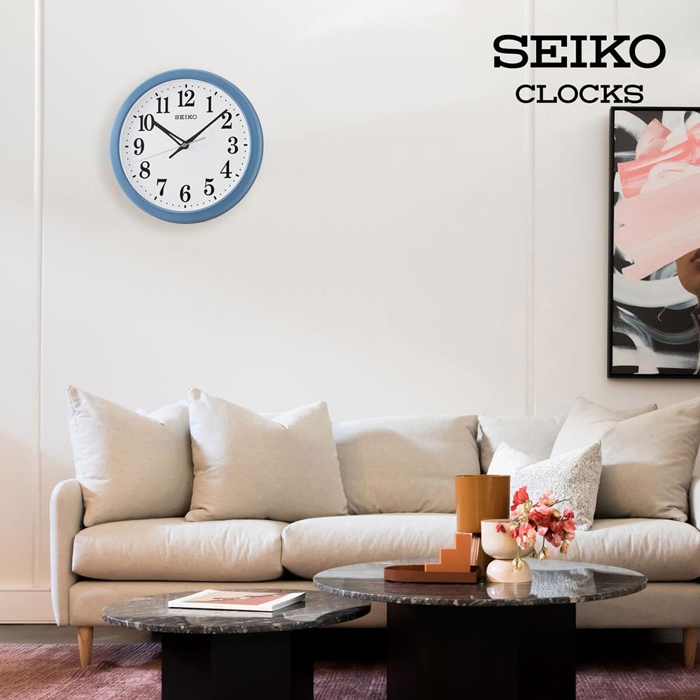 นาฬิกาแขวน SEIKO CLOCKS QHA012L 11.02 นิ้ว สีฟ้า