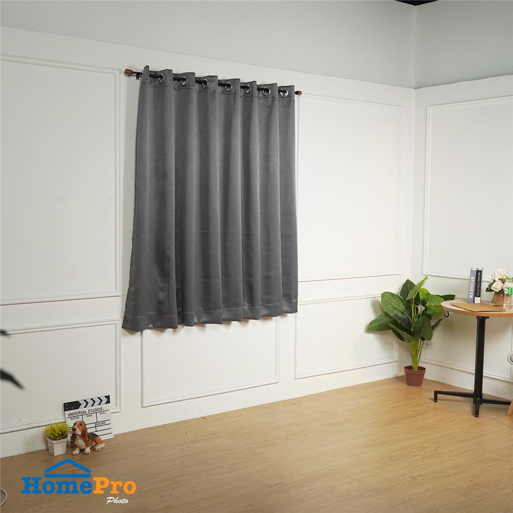 ผ้าม่าน EYELET HOME LIVING STYLE NELSON UV 270X160 ซม. สีเทาเข้ม