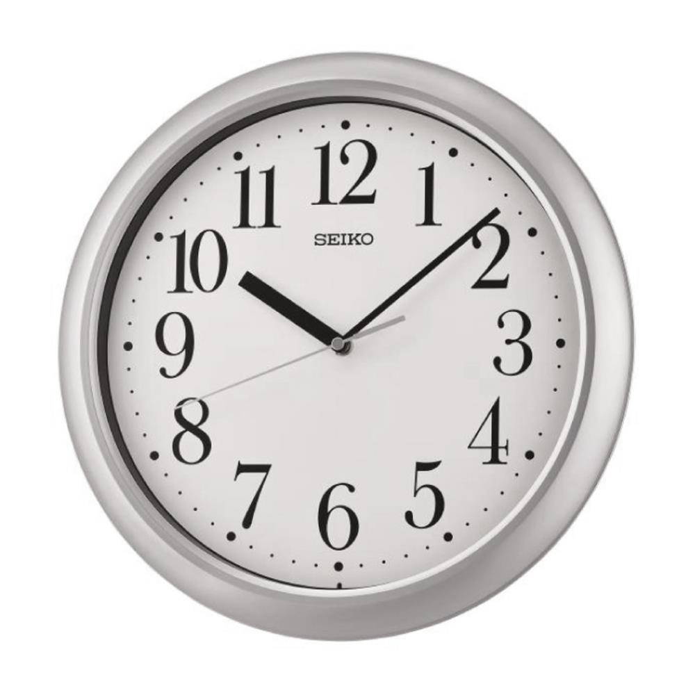 นาฬิกาแขวน SEIKO CLOCKS QXA787S 12.7 นิ้ว สีเงิน