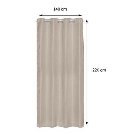 ผ้าม่าน EYELET HOME LIVING STYLE FLAT UV 140X220 ซม. สีครีม_5