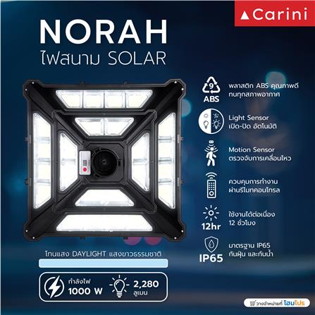 ไฟสนาม SOLAR CARINI NORAH SQ 1,000 วัตต์ DAYLIGHT สีดำ_4