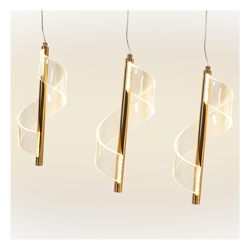 ไฟช่อ LED CARINI H2402 25 วัตต์ DAYLIGHT/COOL WHITE/WARM WHITE สีทอง/ใส 4 หัว