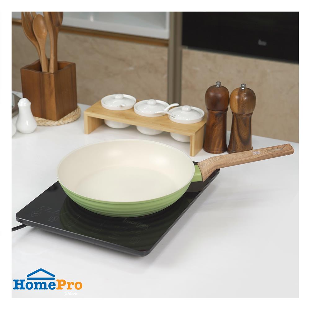 กระทะตื้น 26 ซม. KECH ELLE IH สีเขียว